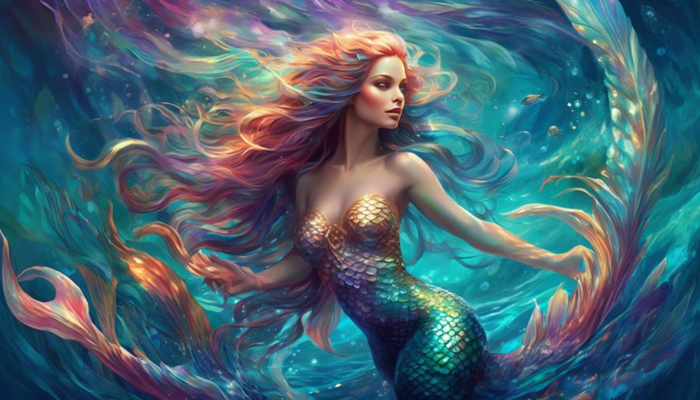 mermaid inspired digital art prints